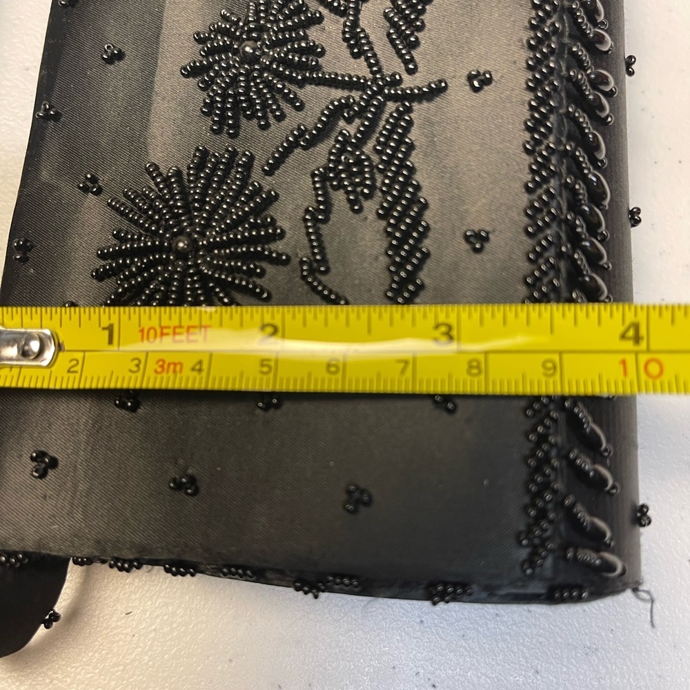 Elegant Black Beaded Clutch - Picture 8 of 8